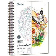 Ohuhu Heavyweight Bleedproof Double-Sided Marker Pad, Spiral-Bound - Kamakou near me