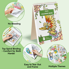 Ohuhu Pupe B 40 Paper-friendly (No Peeling) Markers& Coloring Book Set near me