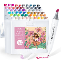 Ohuhu Kaala B Dual Tips Alcohol Art Markers, Slim Broad & Mini Brush best price