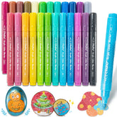 Ohuhu Acrylic Metallic Glitter Markers, 24 Colors - 0.7mm & 3mm Tip Paint Pens discount