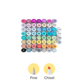 Ohuhu Oahu 60 Colors Dual Tips Alcohol Art Markers, Fine & Chisel low price