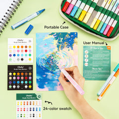 Ohuhu Acrylic Markers 24 Colors 48 Pack discount