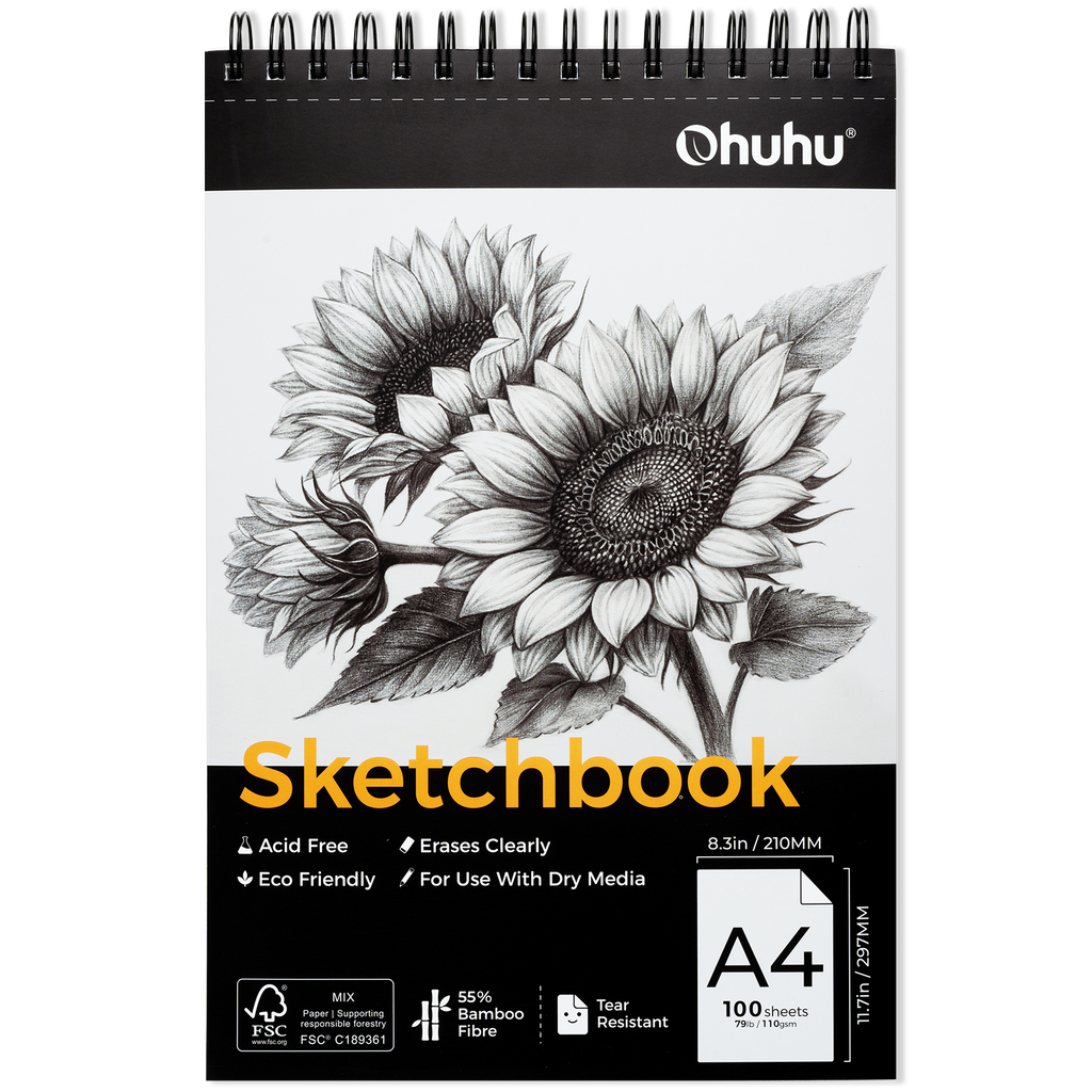 Ohuhu Tear Resistant Bamboo Fiber Drawing Sketchbook US delivery