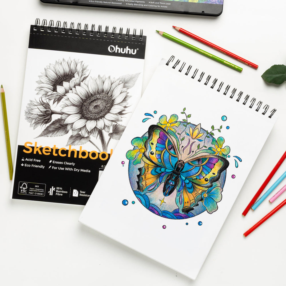 Ohuhu Tear Resistant Bamboo Fiber Drawing Sketchbook US delivery