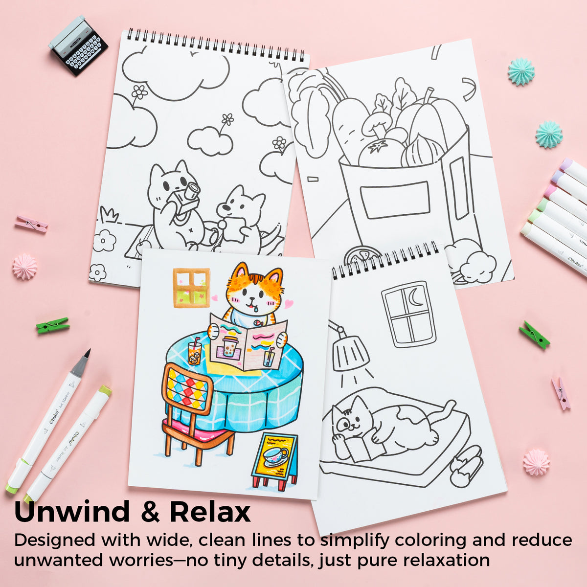 Ohuhu Double-Sided Bleedproof Coloring Book low price