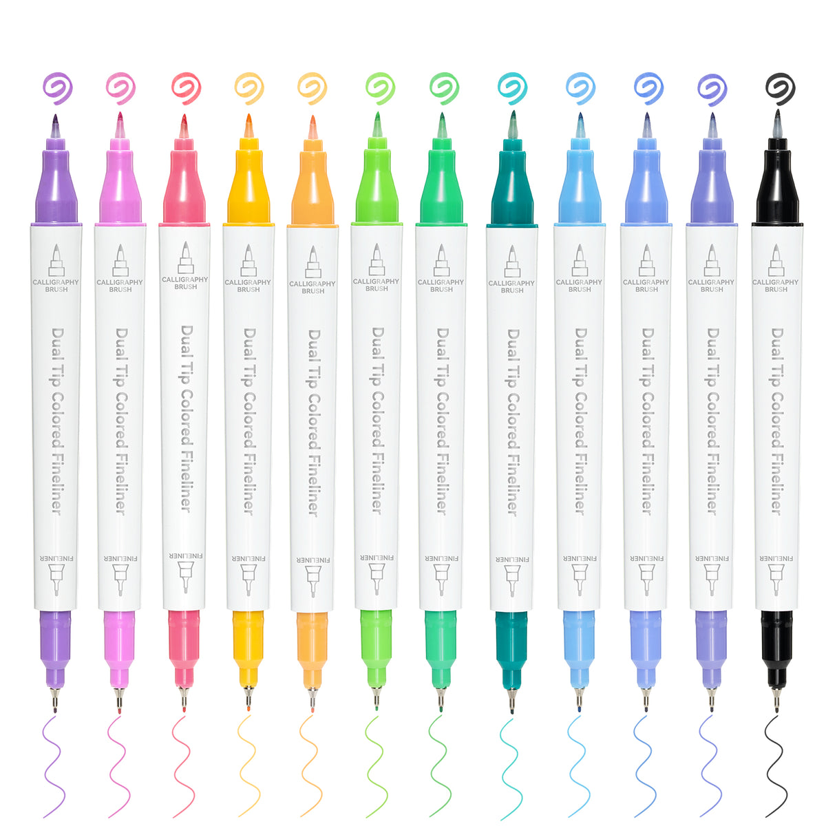 Ohuhu Colored Fineliner & Brush Pens, 12 Colors best price