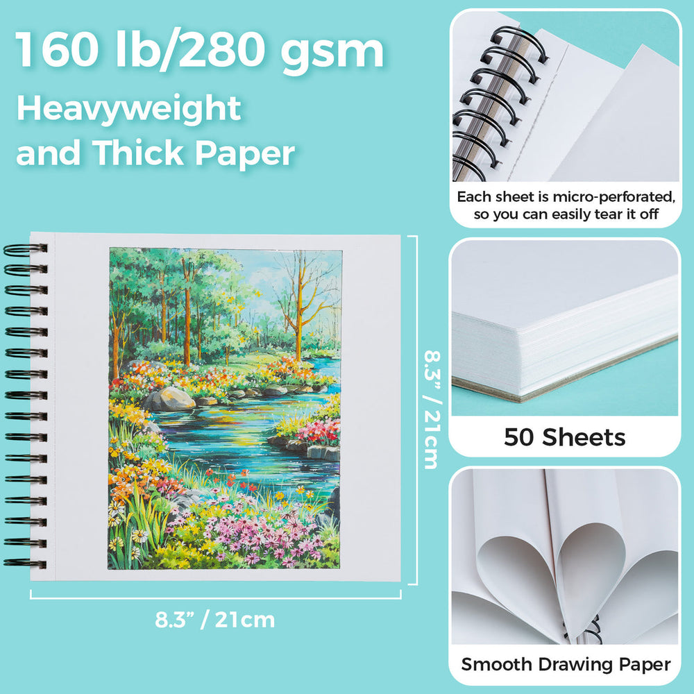Ohuhu Heavyweight Bleedproof Double-Sided Marker Pad, Spiral-Bound - Kamakou near me