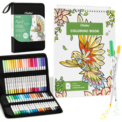 Ohuhu Pupe B 40 Paper-friendly (No Peeling)  Markers＆ Coloring Book Set near me
