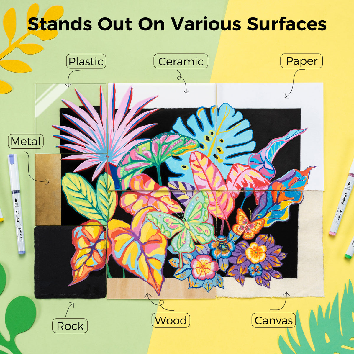 Ohuhu Kahuku Series Direct-ink Acrylic Paint Markers discount