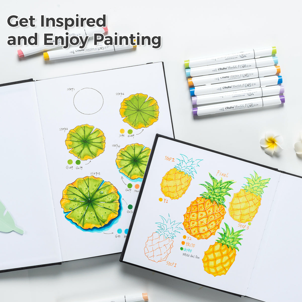 Ohuhu Marker Pads Art Sketchbooks for Markers, 2 Pack discount