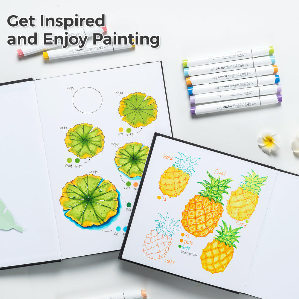 Ohuhu Marker Pads Art Sketchbooks for Markers, 2 Pack discount