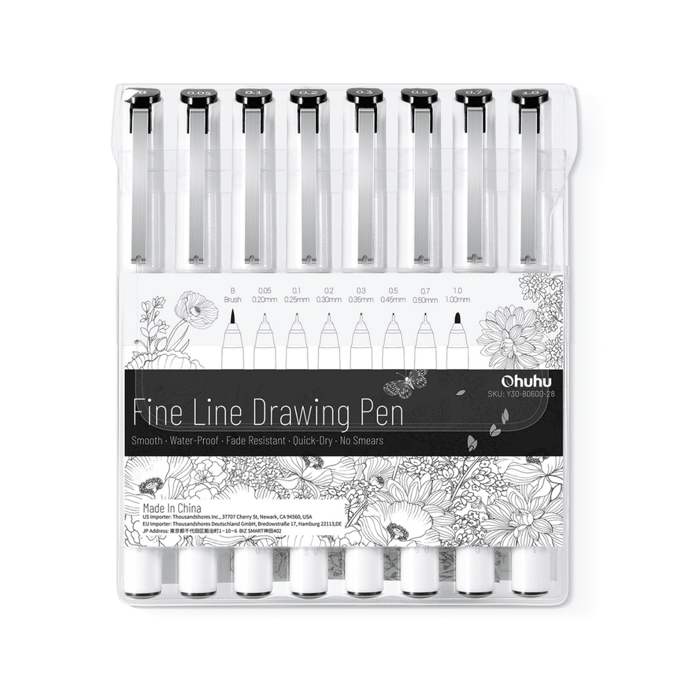 Ohuhu Fineliner Drawing Pen, 8 Pack best price