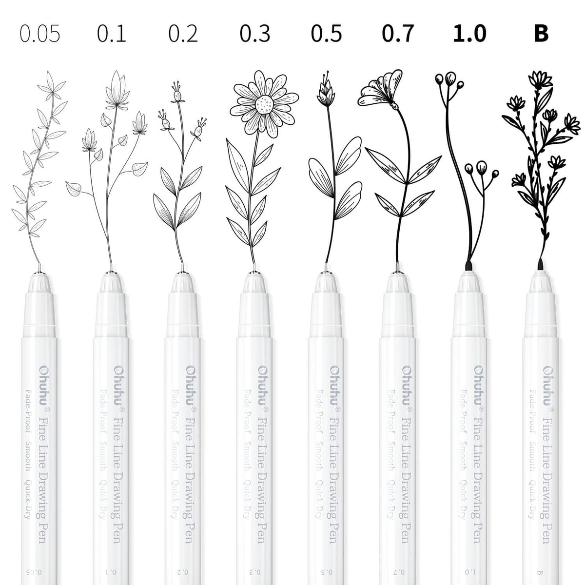 Ohuhu Fineliner Drawing Pen, 8 Pack best price