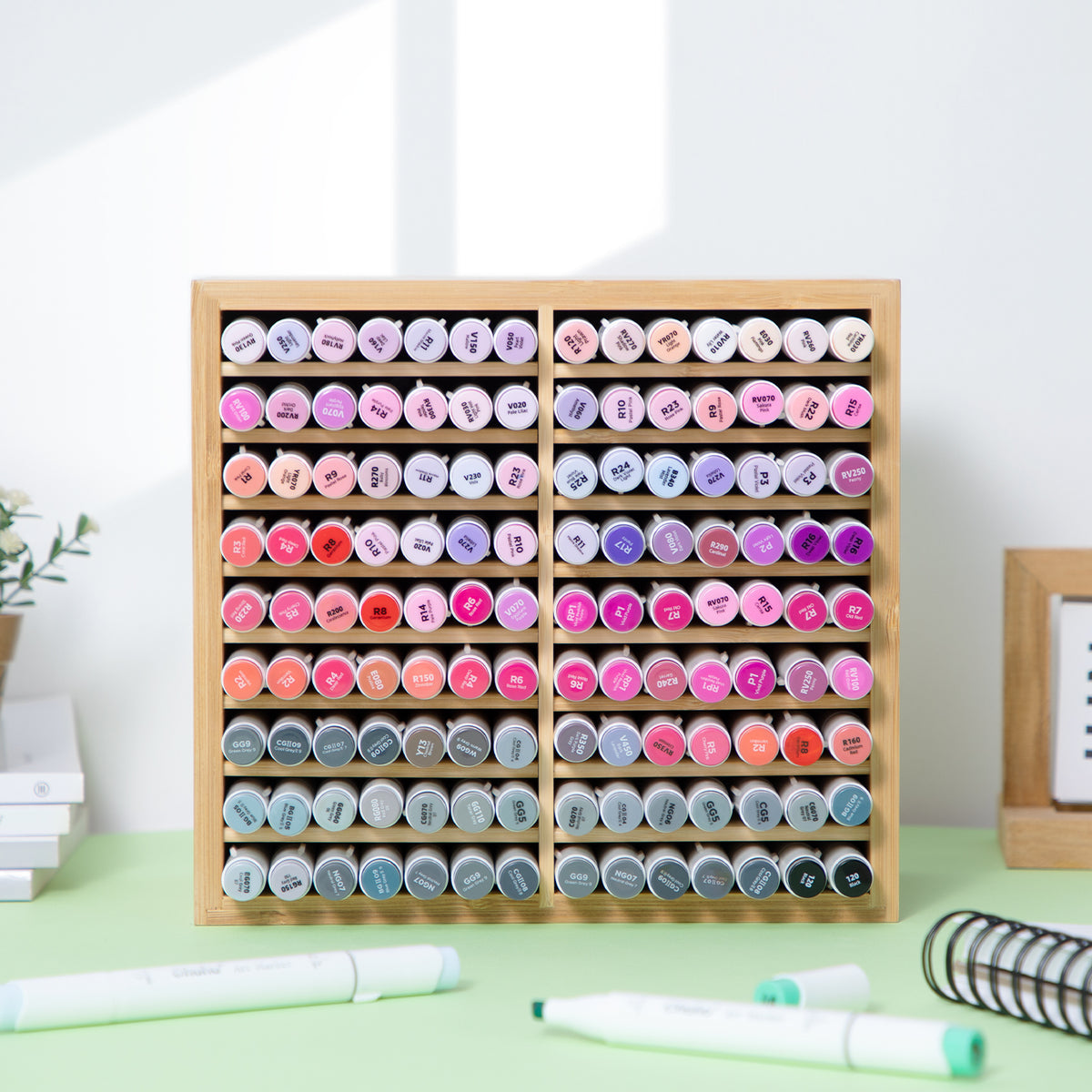 Ohuhu Bamboo Marker Organizer discount
