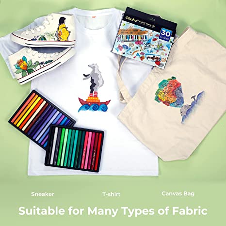 Ohuhu Fabric 30 Color Markers Permanent for Clothes low price