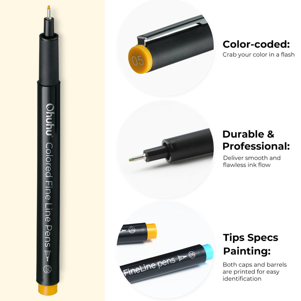 Ohuhu Hana Highway Fineliner Drawing Pens,18 Pack discount