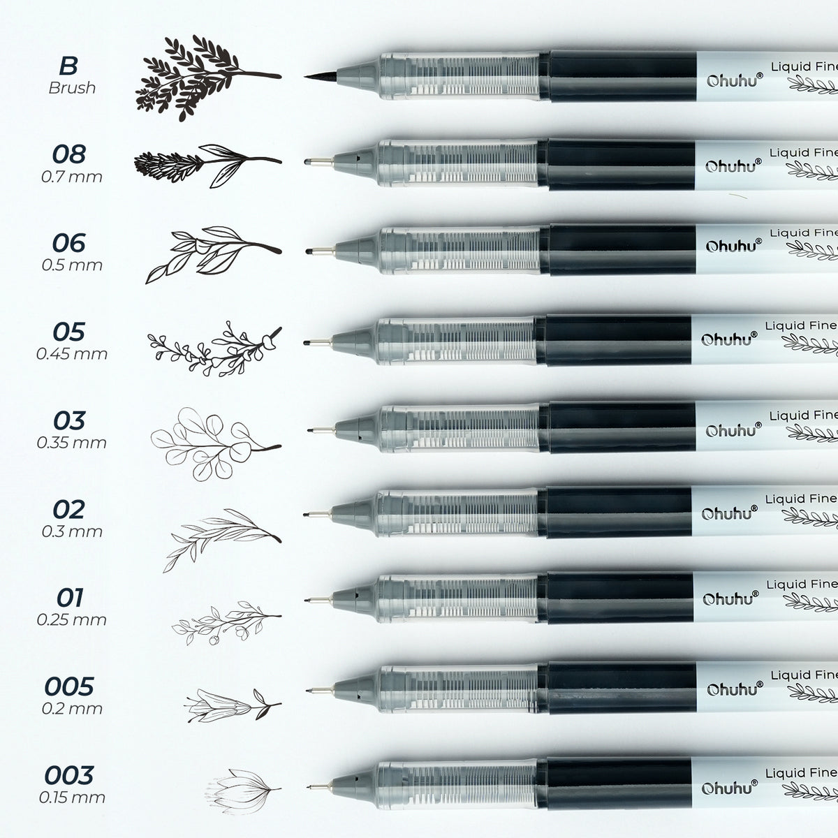 Ohuhu Kohala Liquid Fineliner Drawing Pens,9 Pack best price