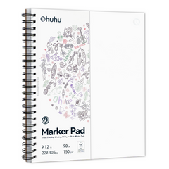 Ohuhu Bleedproof Double-Sided Marker Pad, Spiral-Bound discount