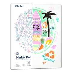 Ohuhu Bleedproof Double-Sided Marker Pad, Glue-Bound free delivery