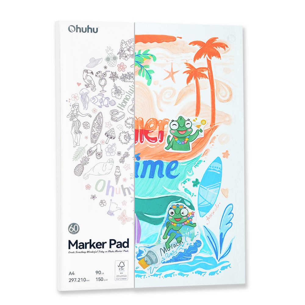 Ohuhu Bleedproof Double-Sided Marker Pad, Glue-Bound free delivery